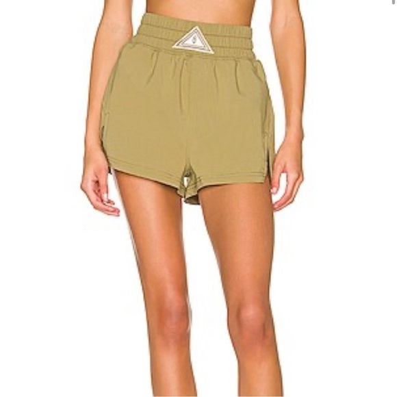 FP Movement by Free People Pants - Free People Movement Next Round Shorts Muted Sage High Waisted Size Medium